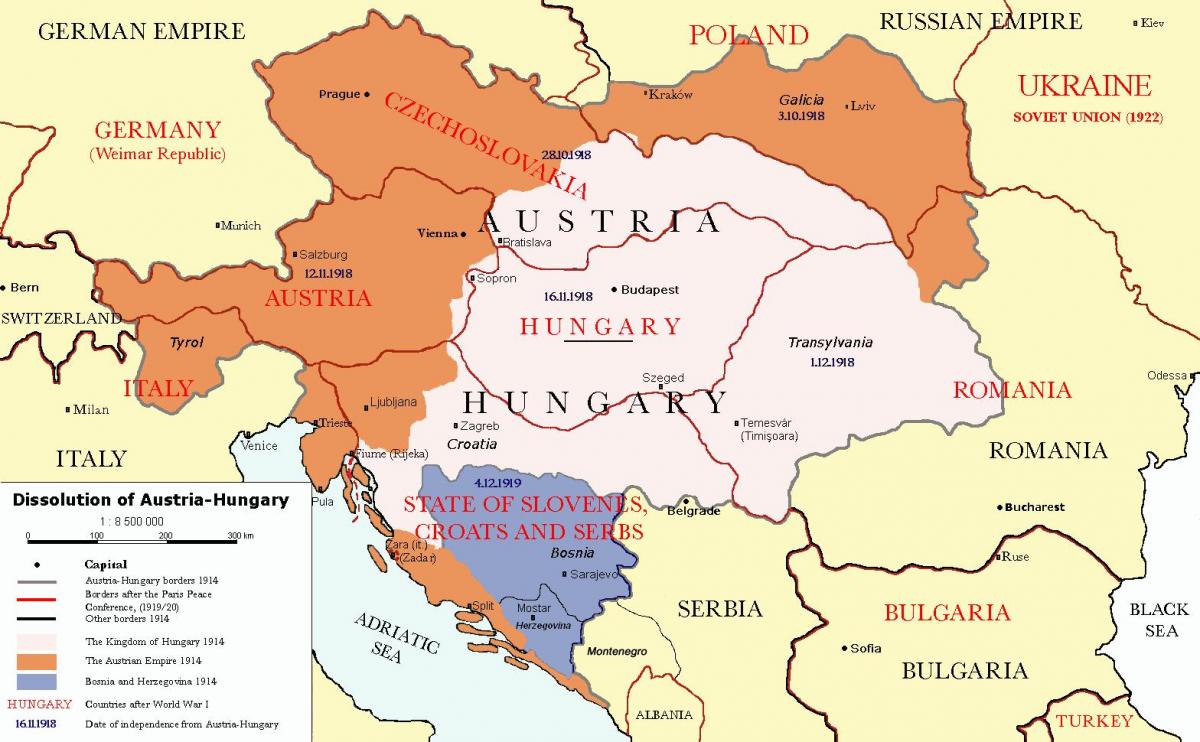النمسا المجر خريطة 1900
