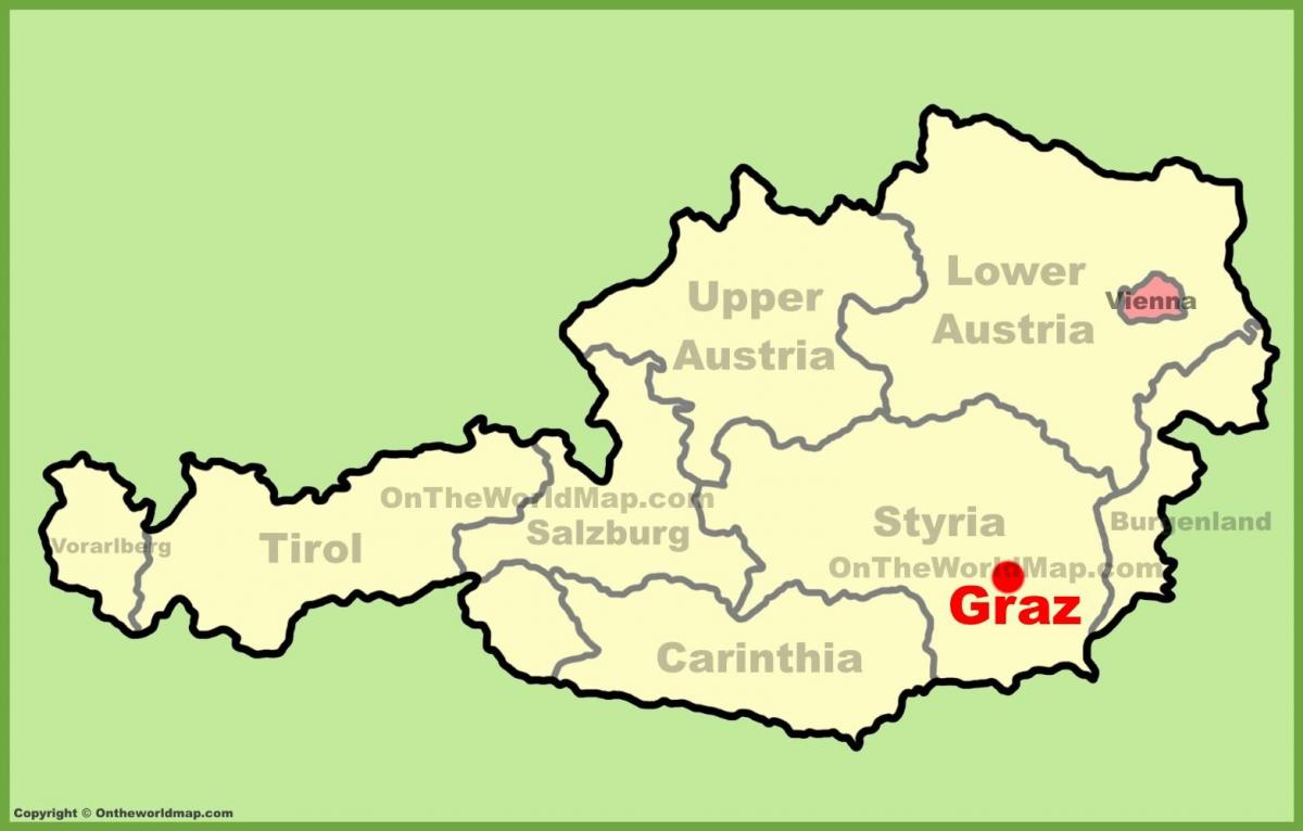 خريطة مدينة غراتس النمسا