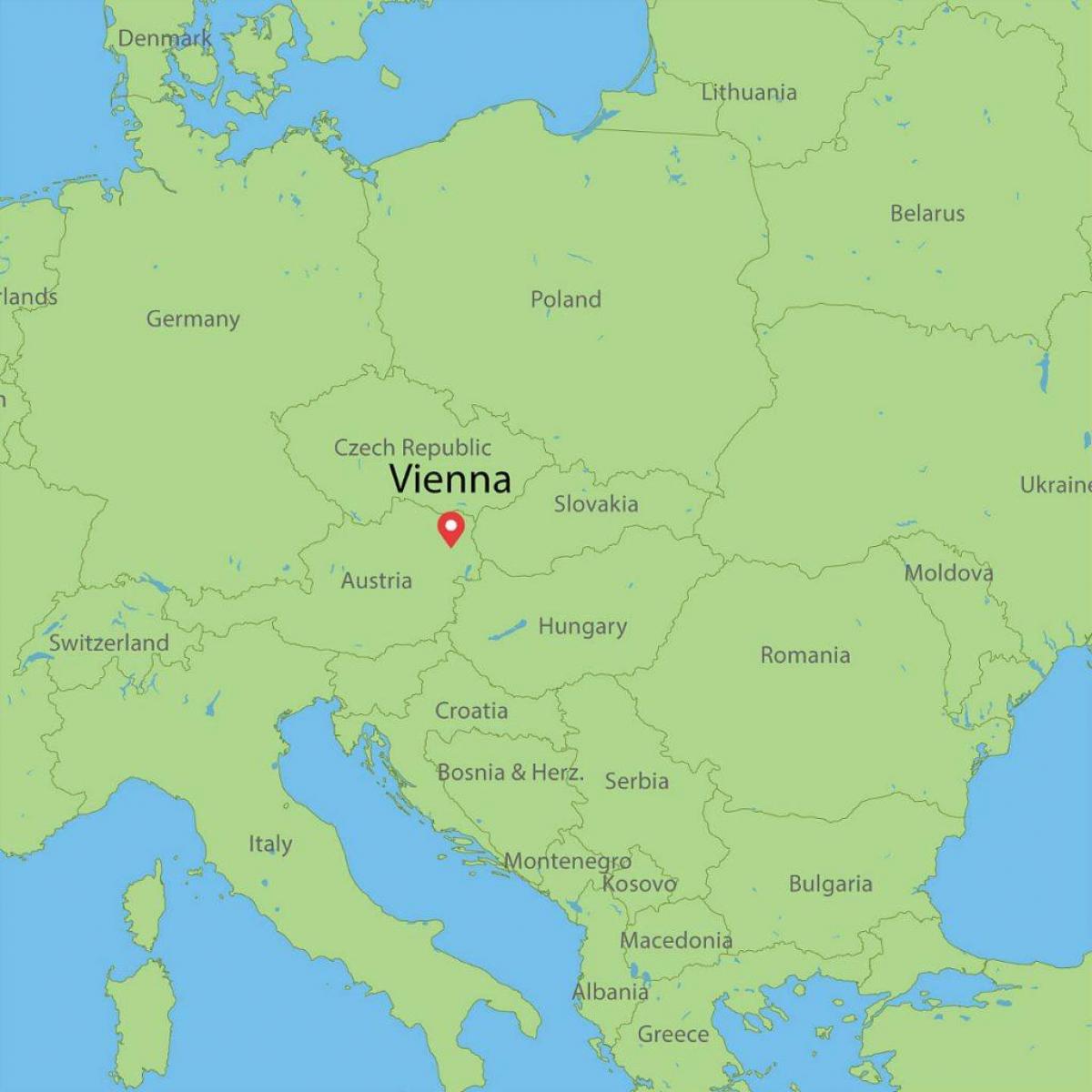 فيينا النمسا خريطة العالم