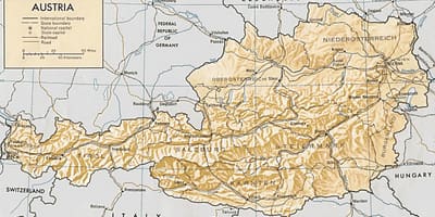 النمسا الجغرافية خريطة