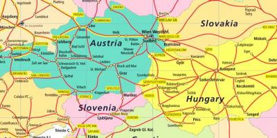 النمسا السكك الحديدية خريطة