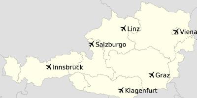 المطارات في النمسا خريطة